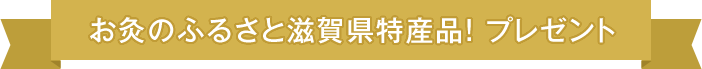 お灸のふるさと滋賀県特産品！ プレゼント